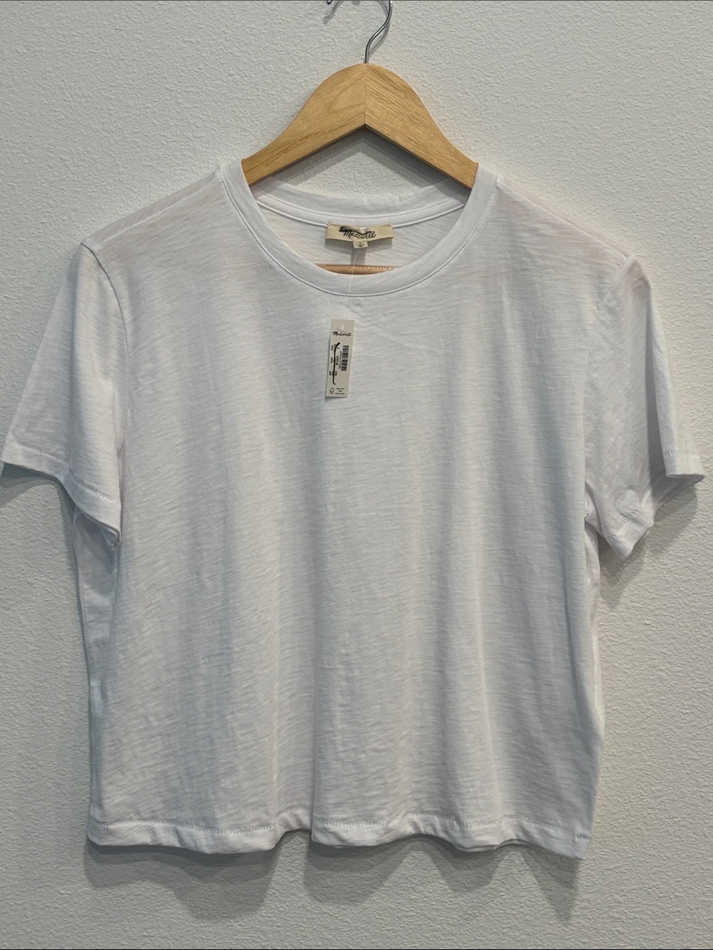 Madewell 100% Pima Cotton White Short Sleeve Crewneck Tee Women S